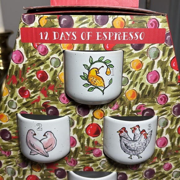 Peppermint and Pine 12 days of Christmas espresso cups - Picture 2 of 6